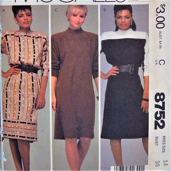 Vintage 1983 McCall's 8752 Dress Sewing Pattern - Picture 3 of 5